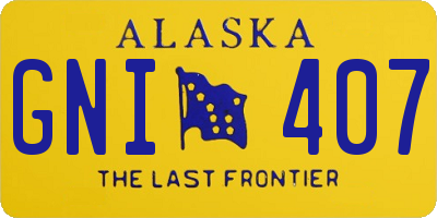 AK license plate GNI407