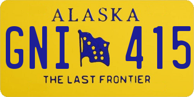 AK license plate GNI415