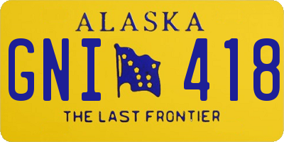 AK license plate GNI418