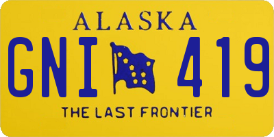 AK license plate GNI419