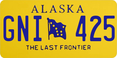 AK license plate GNI425