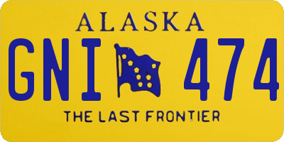 AK license plate GNI474