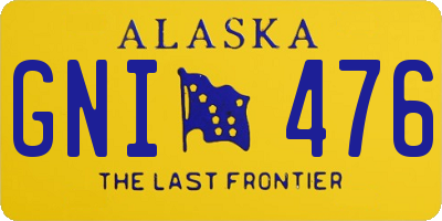 AK license plate GNI476
