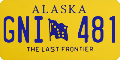 AK license plate GNI481