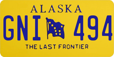 AK license plate GNI494