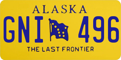 AK license plate GNI496