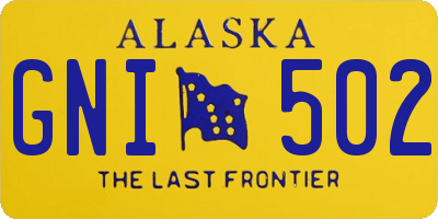 AK license plate GNI502