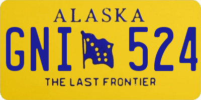 AK license plate GNI524