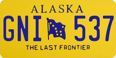 AK license plate GNI537