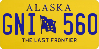 AK license plate GNI560