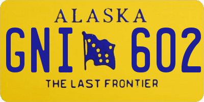AK license plate GNI602