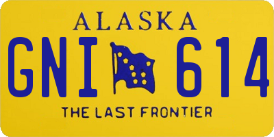 AK license plate GNI614