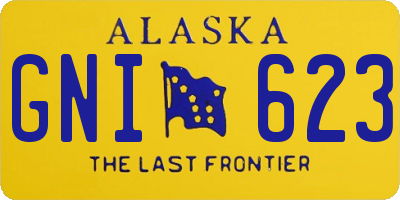 AK license plate GNI623