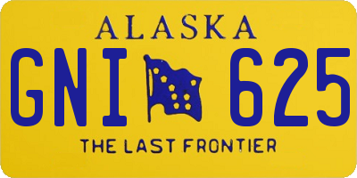 AK license plate GNI625