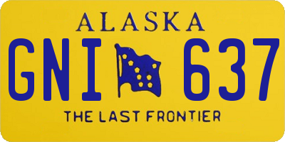 AK license plate GNI637