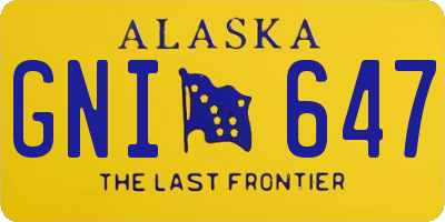 AK license plate GNI647