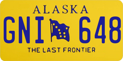 AK license plate GNI648