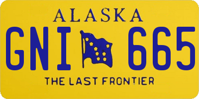 AK license plate GNI665
