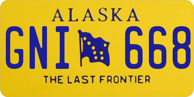 AK license plate GNI668