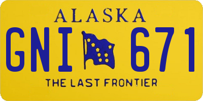 AK license plate GNI671