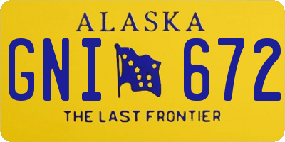 AK license plate GNI672