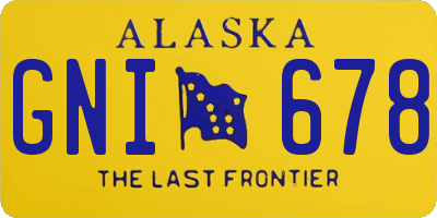 AK license plate GNI678