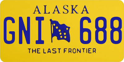 AK license plate GNI688