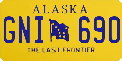 AK license plate GNI690