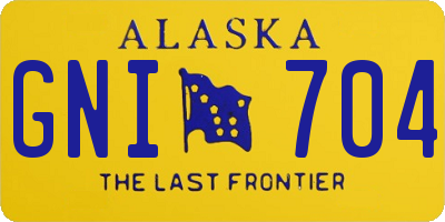 AK license plate GNI704
