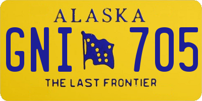 AK license plate GNI705
