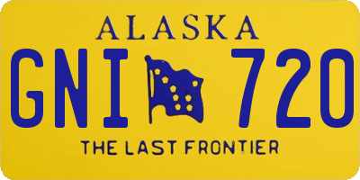 AK license plate GNI720