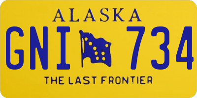 AK license plate GNI734