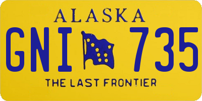AK license plate GNI735