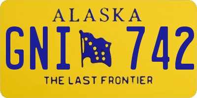 AK license plate GNI742