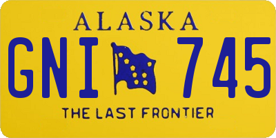AK license plate GNI745
