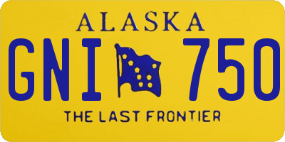 AK license plate GNI750