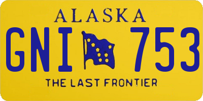 AK license plate GNI753