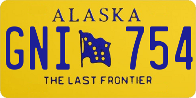 AK license plate GNI754