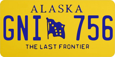 AK license plate GNI756