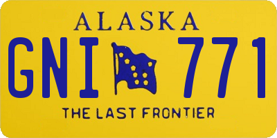 AK license plate GNI771