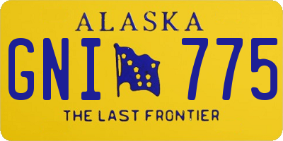 AK license plate GNI775