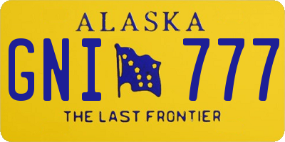 AK license plate GNI777