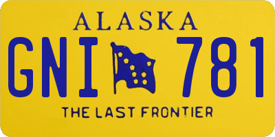 AK license plate GNI781