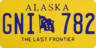 AK license plate GNI782