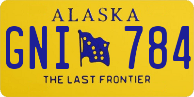 AK license plate GNI784