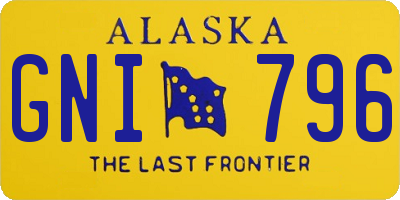AK license plate GNI796