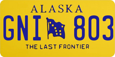 AK license plate GNI803