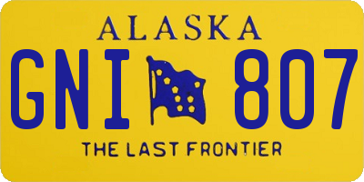 AK license plate GNI807