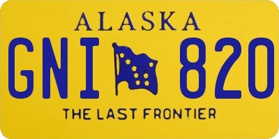 AK license plate GNI820