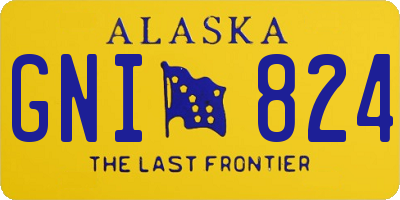 AK license plate GNI824